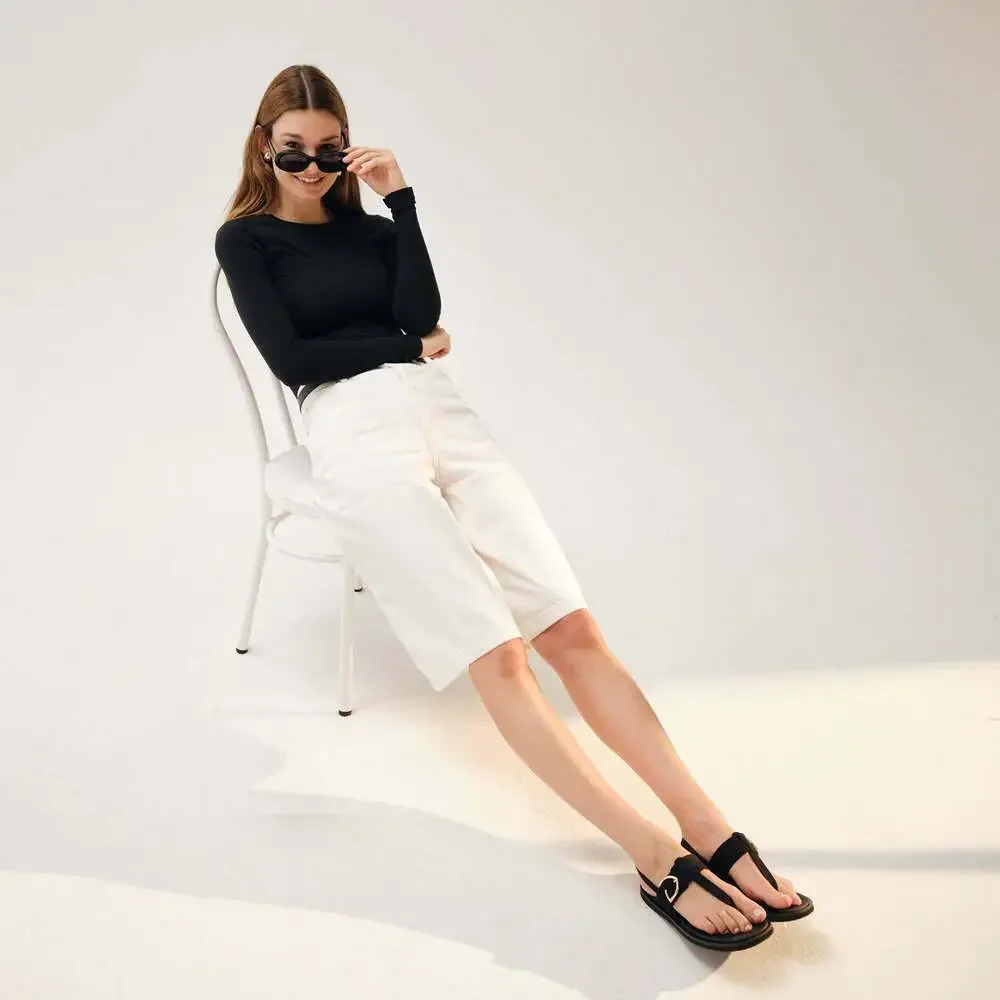 Rothy's The T–Strap Sandal - Black Size 6.5